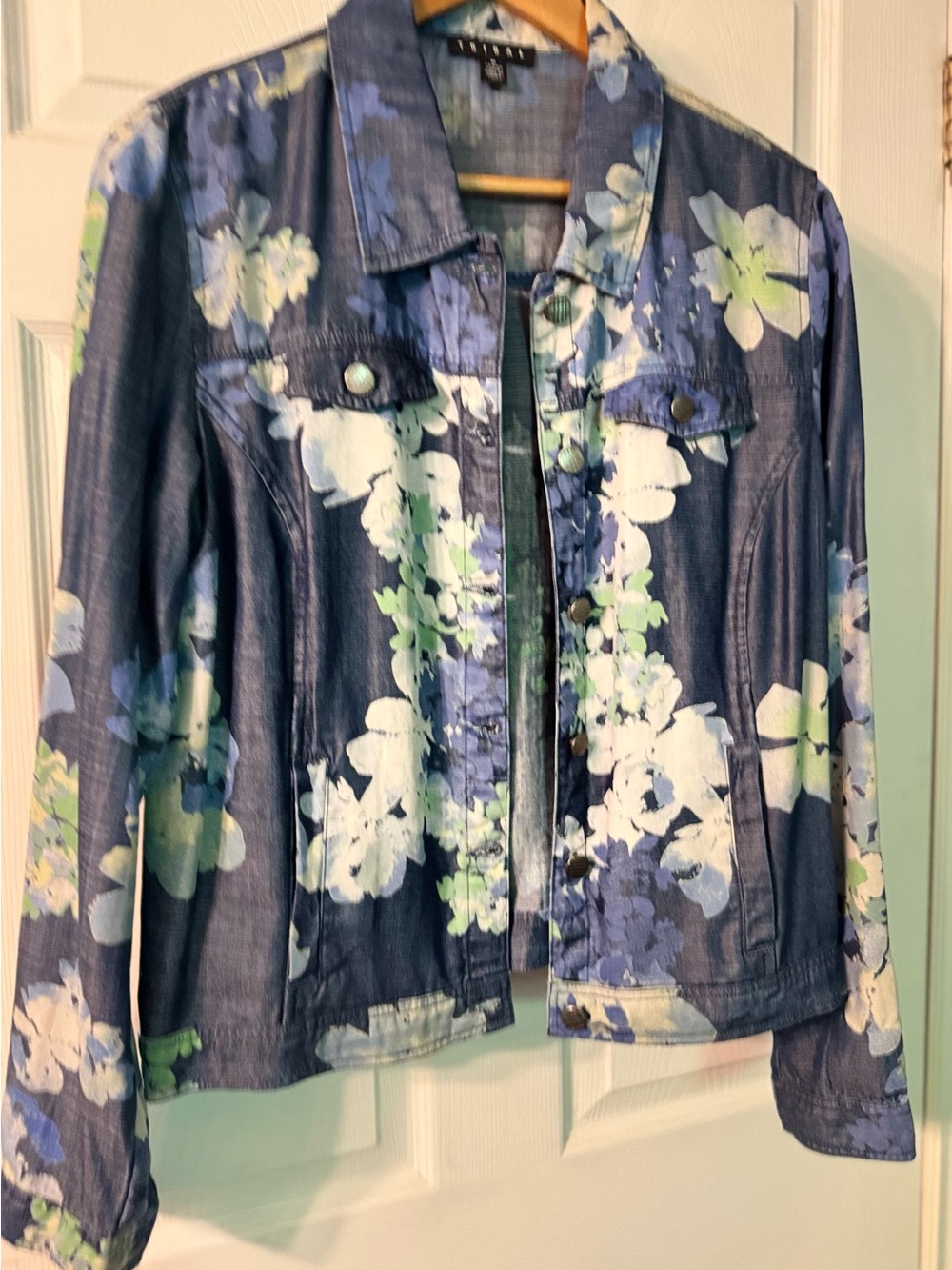 Tribal floral Jean jacket